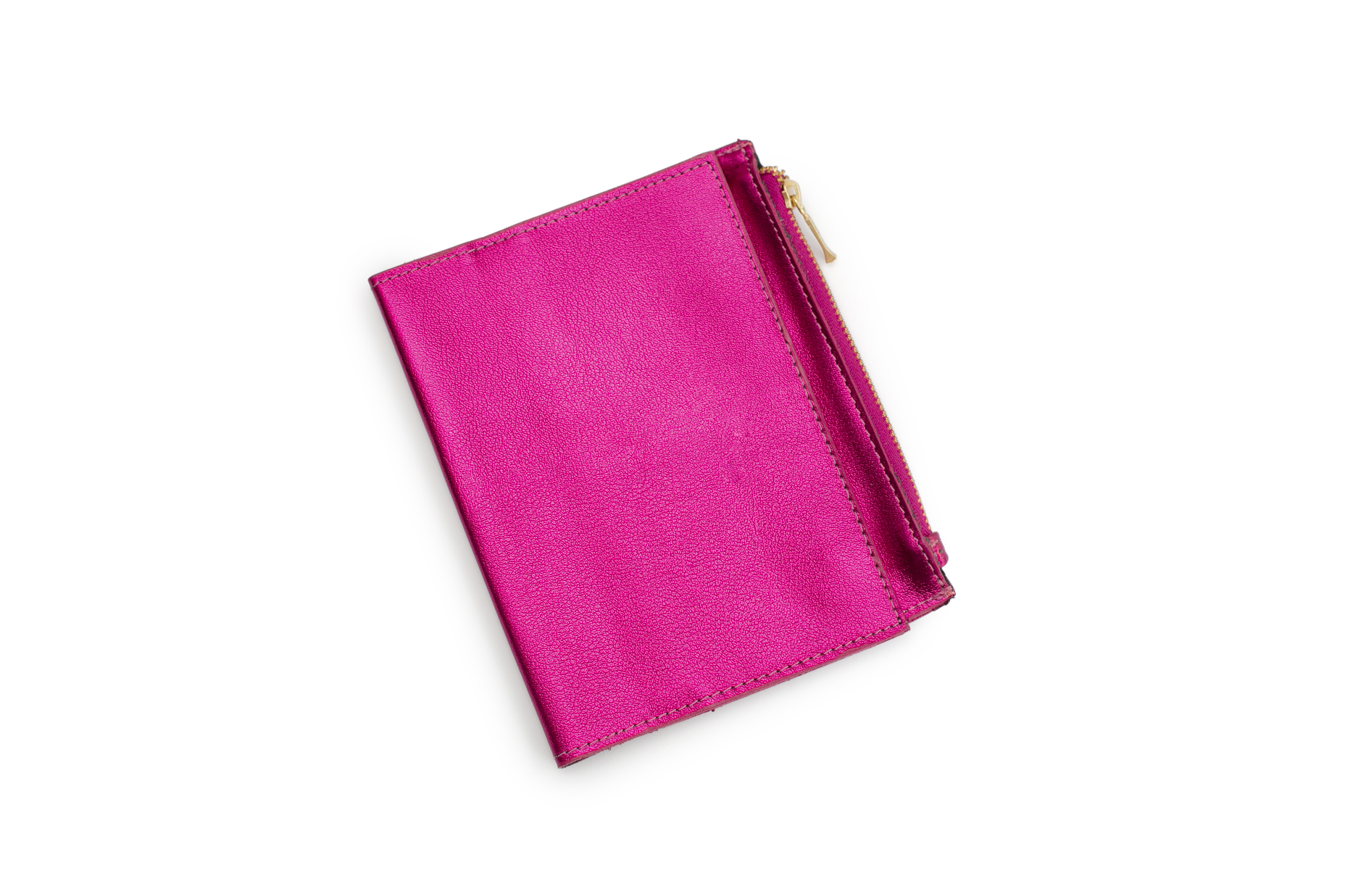 Sobre de piel METÁLICO MAGENTA B6