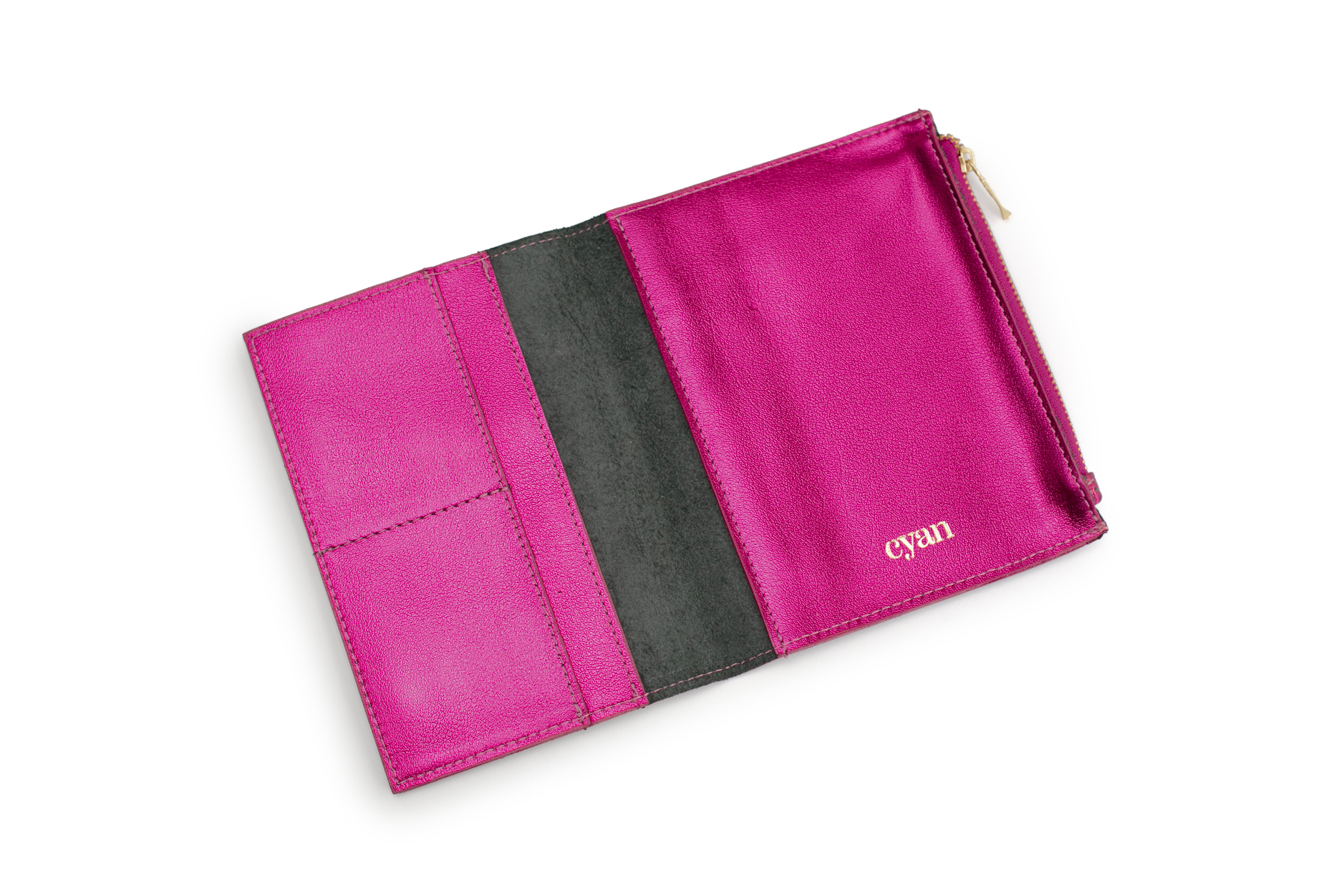 Sobre de piel METÁLICO MAGENTA B6 Image 3